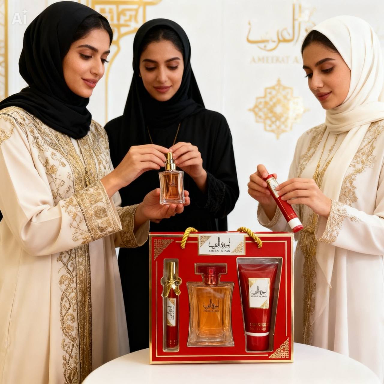 Coffret Ameerat Al Arab – Parfum Femme 90 ml + 50 ml + Gel Douche 20 ml | Cadeau Parfum Oriental