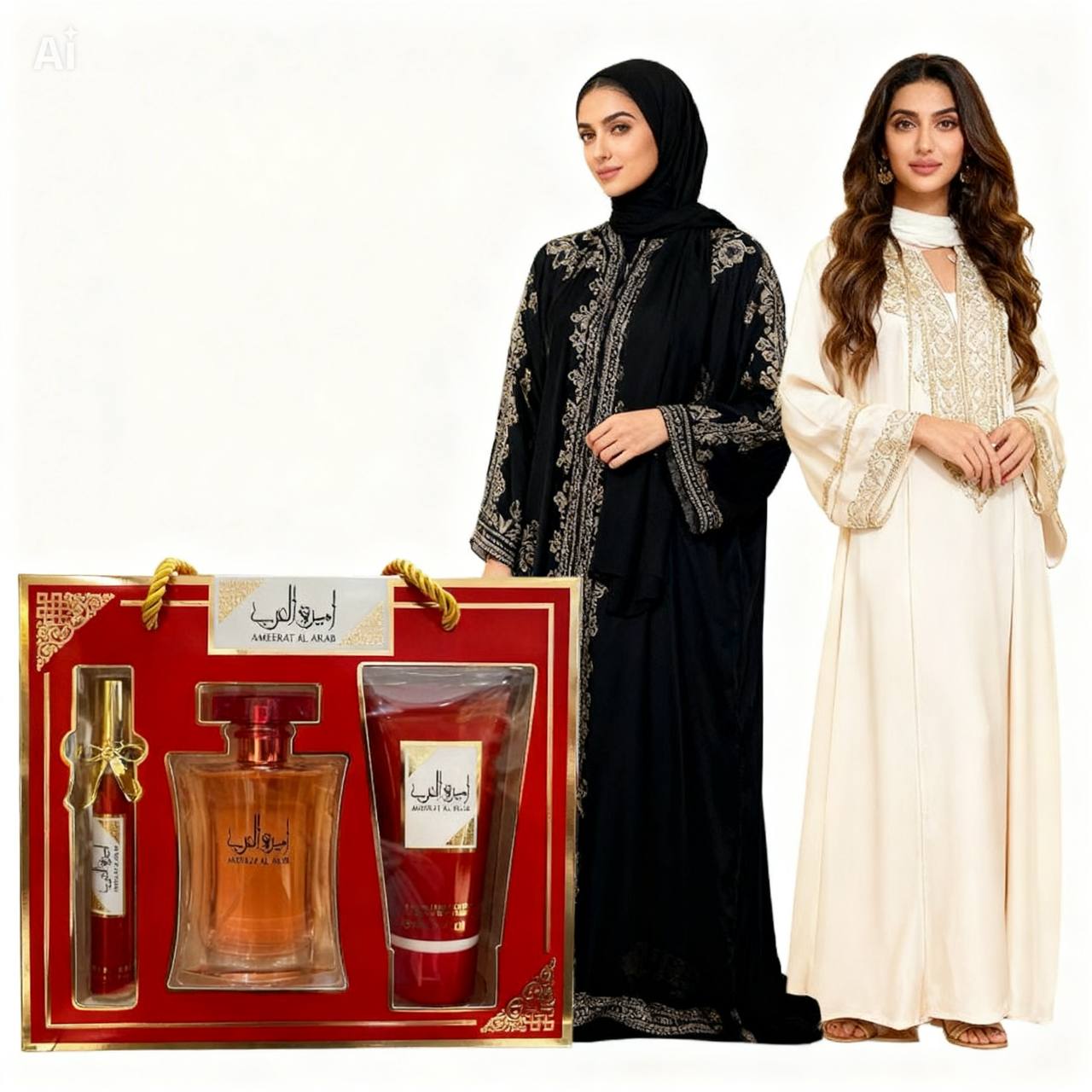 Coffret Ameerat Al Arab – Parfum Femme 90 ml + 50 ml + Gel Douche 20 ml | Cadeau Parfum Oriental