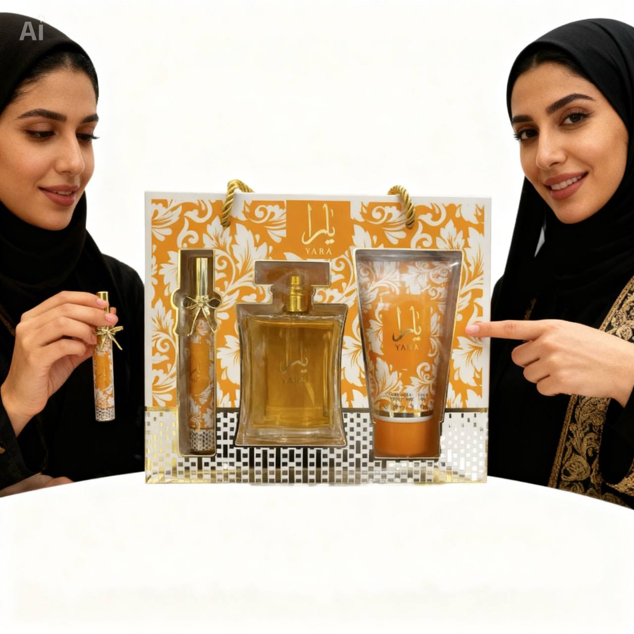 Coffret Parfum Yara JAUNE – Eau de Parfum 90 ml + 50 ml + Gel Douche 20 ml | Cadeau Parfumé Femme